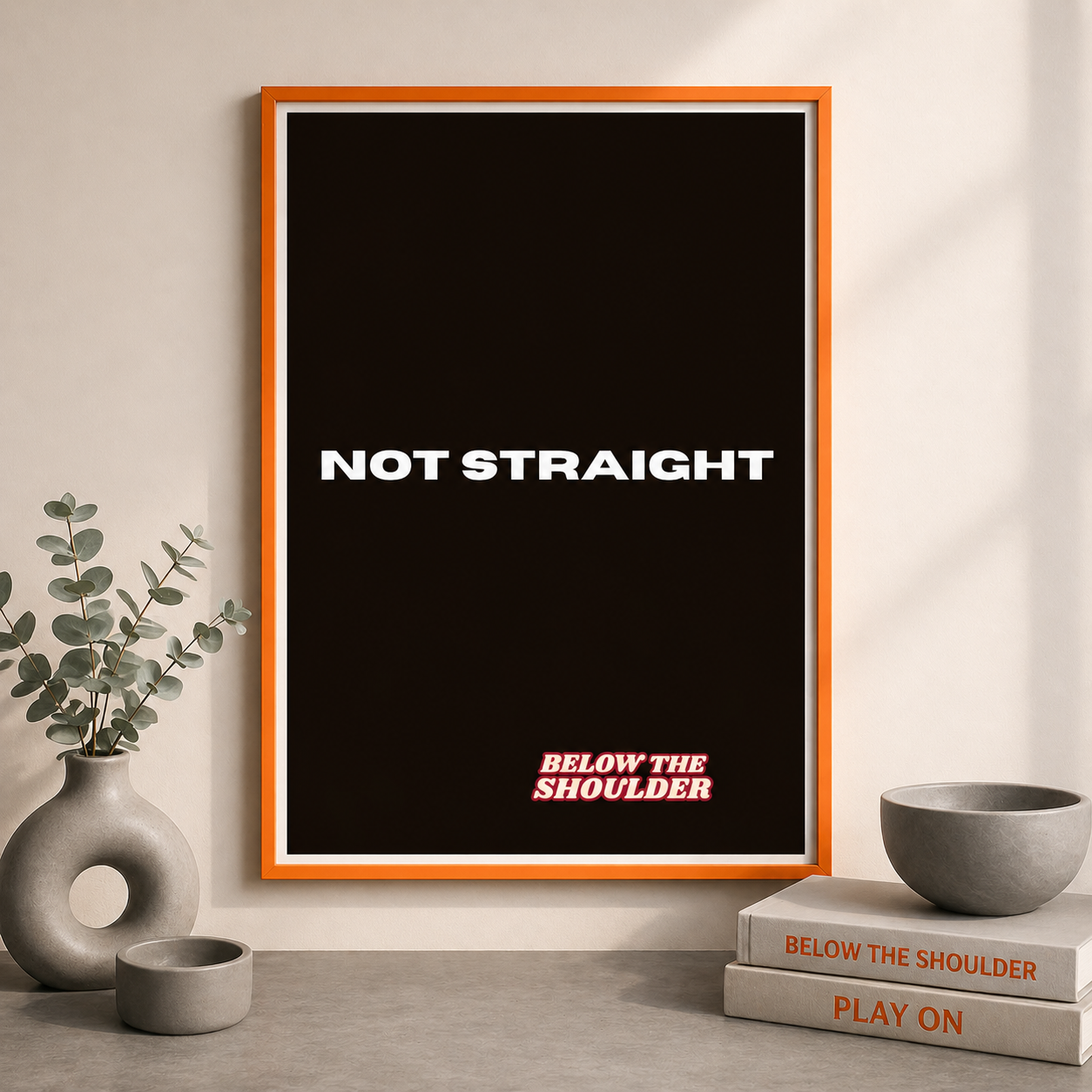 NOT STRAIGHT Black Poster