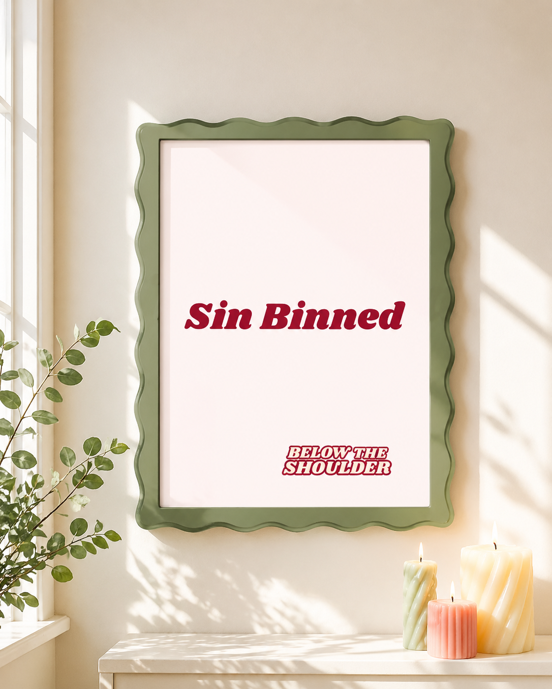 Sin Binned White Poster