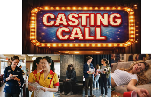 Casting Call Image from iFilmGroup.org Displays various actors doing random scenes
