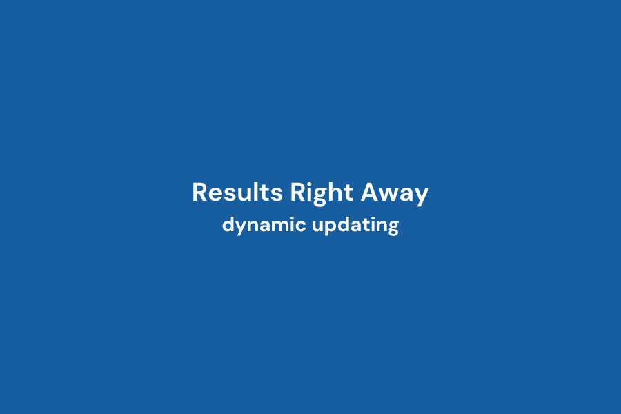 Results Right Away, with Dynamic Updating