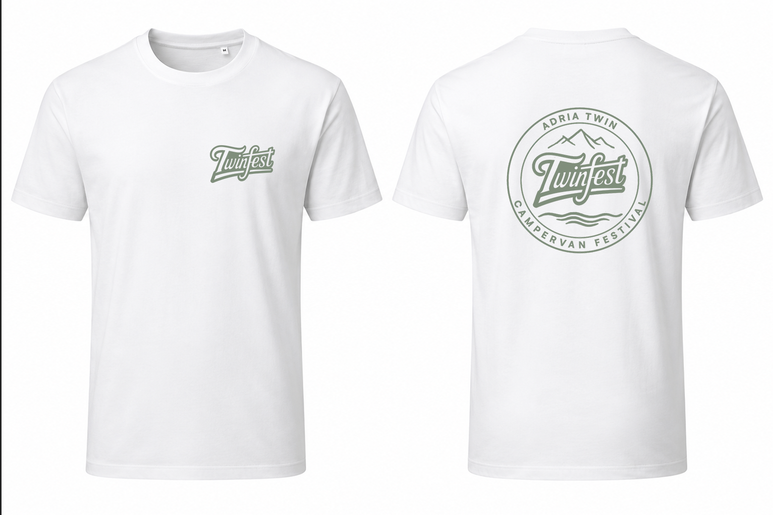 WHITE - Sage Green T Shirt Front and Back.png