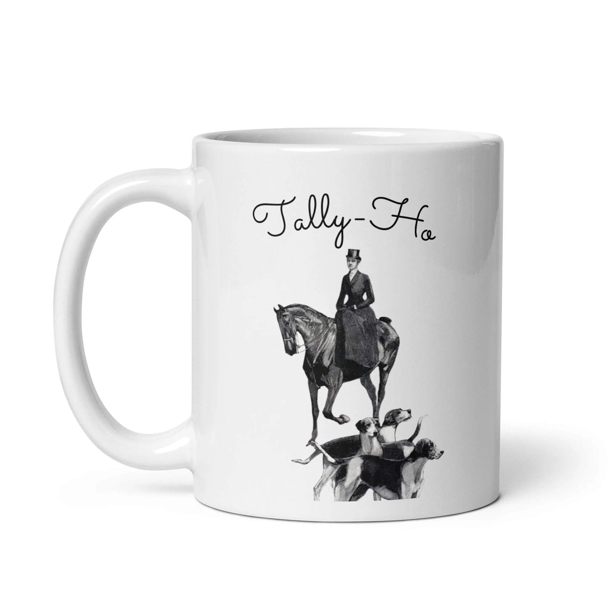 "Tally-Ho" Sidesaddle Rider with Hounds Mug