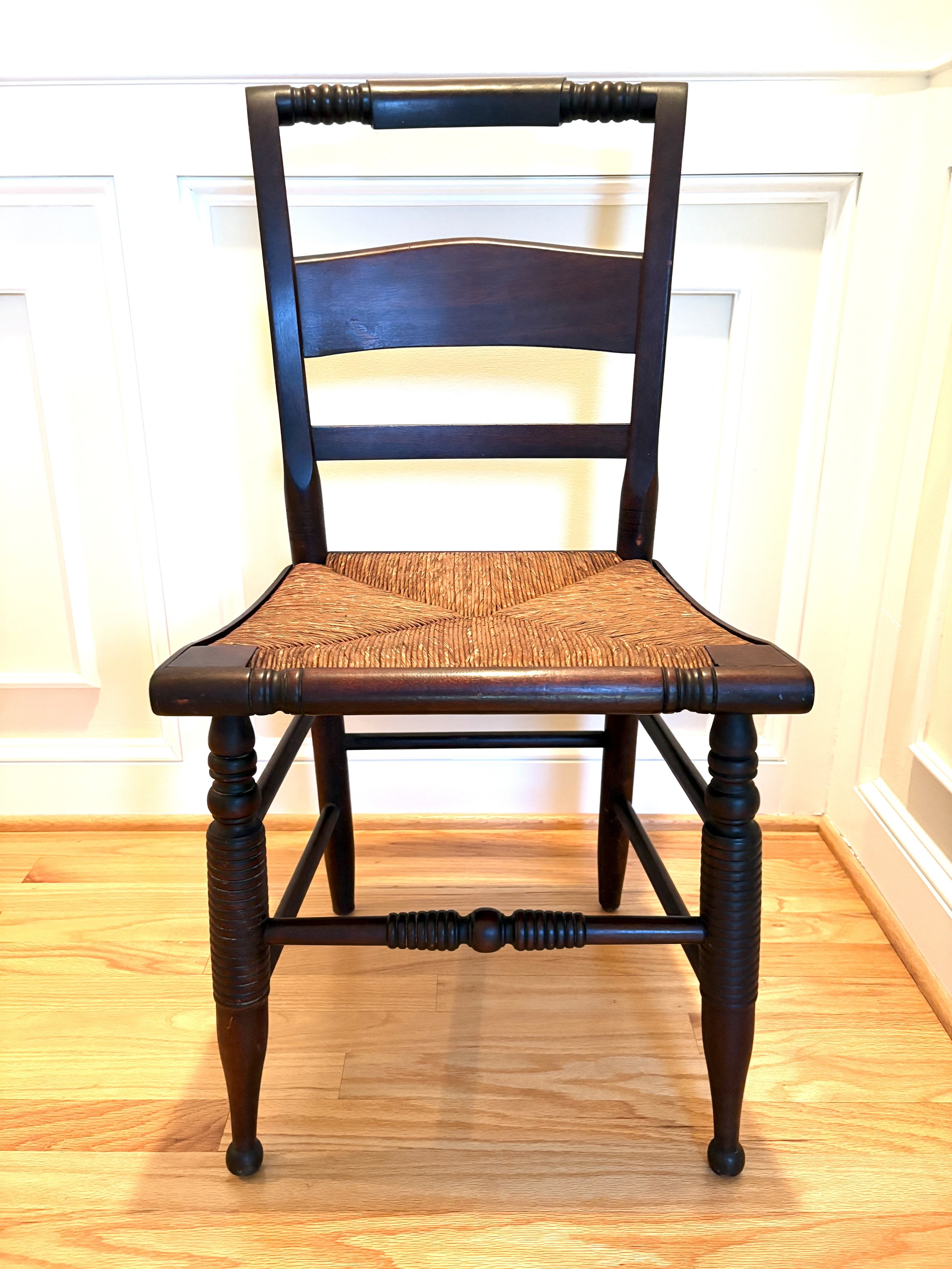 3 VTG RARE Authentic 1930s Mahogany NICHOLS & STONE Unstenciled Hitchcock Style