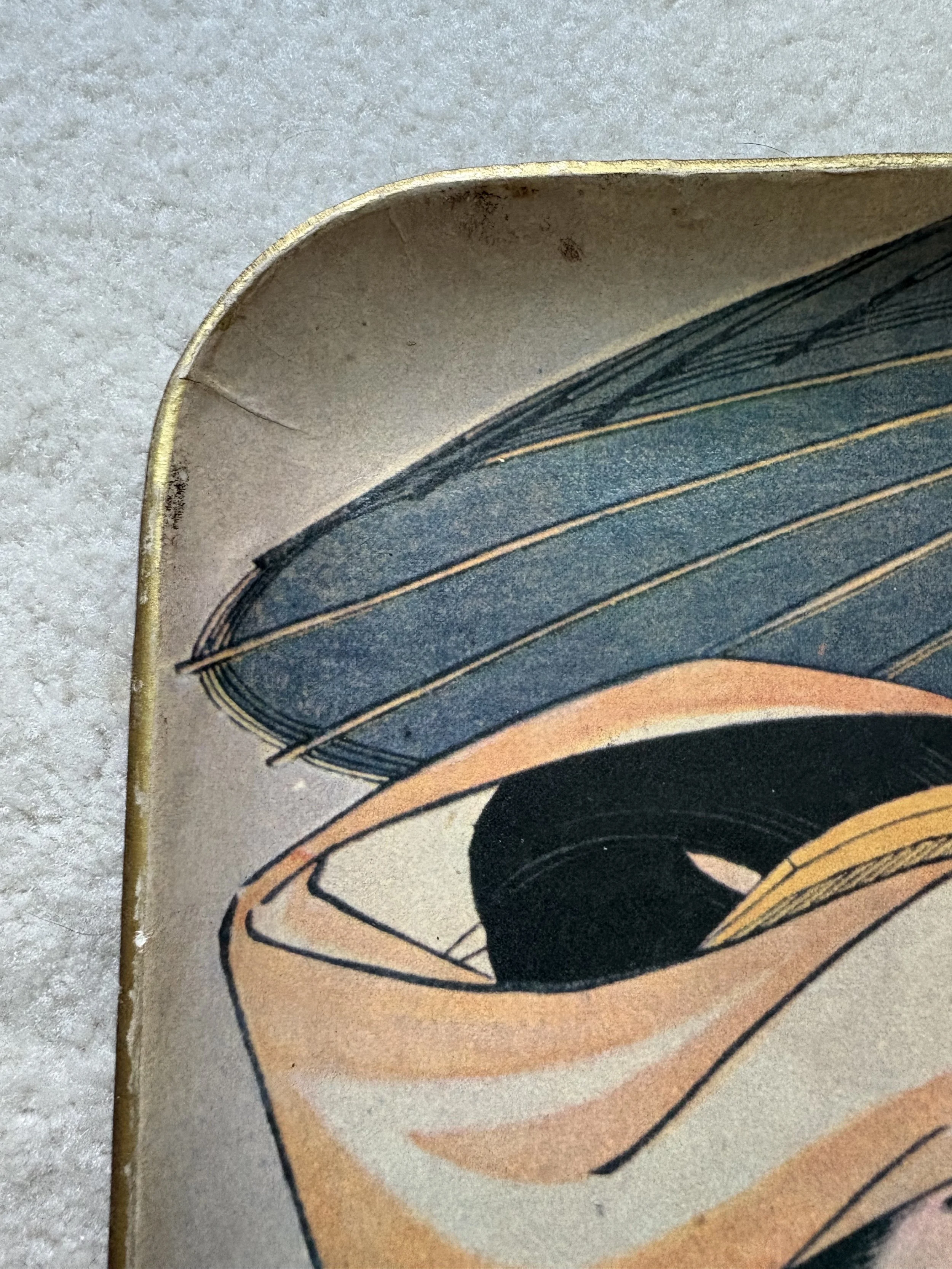 VTG Serving Tray Depicting 18th Century Japanese Woman