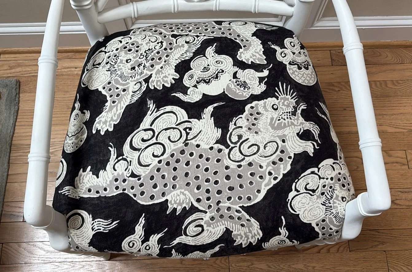 White Chinese Chippendale Chair