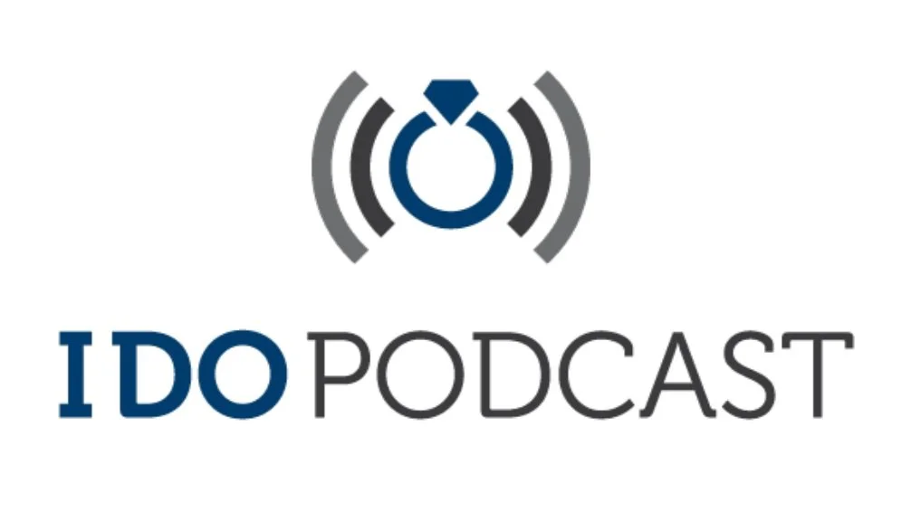 Logo with a microphone icon and sound waves, with the text 'I DO PODCAST' underneath.