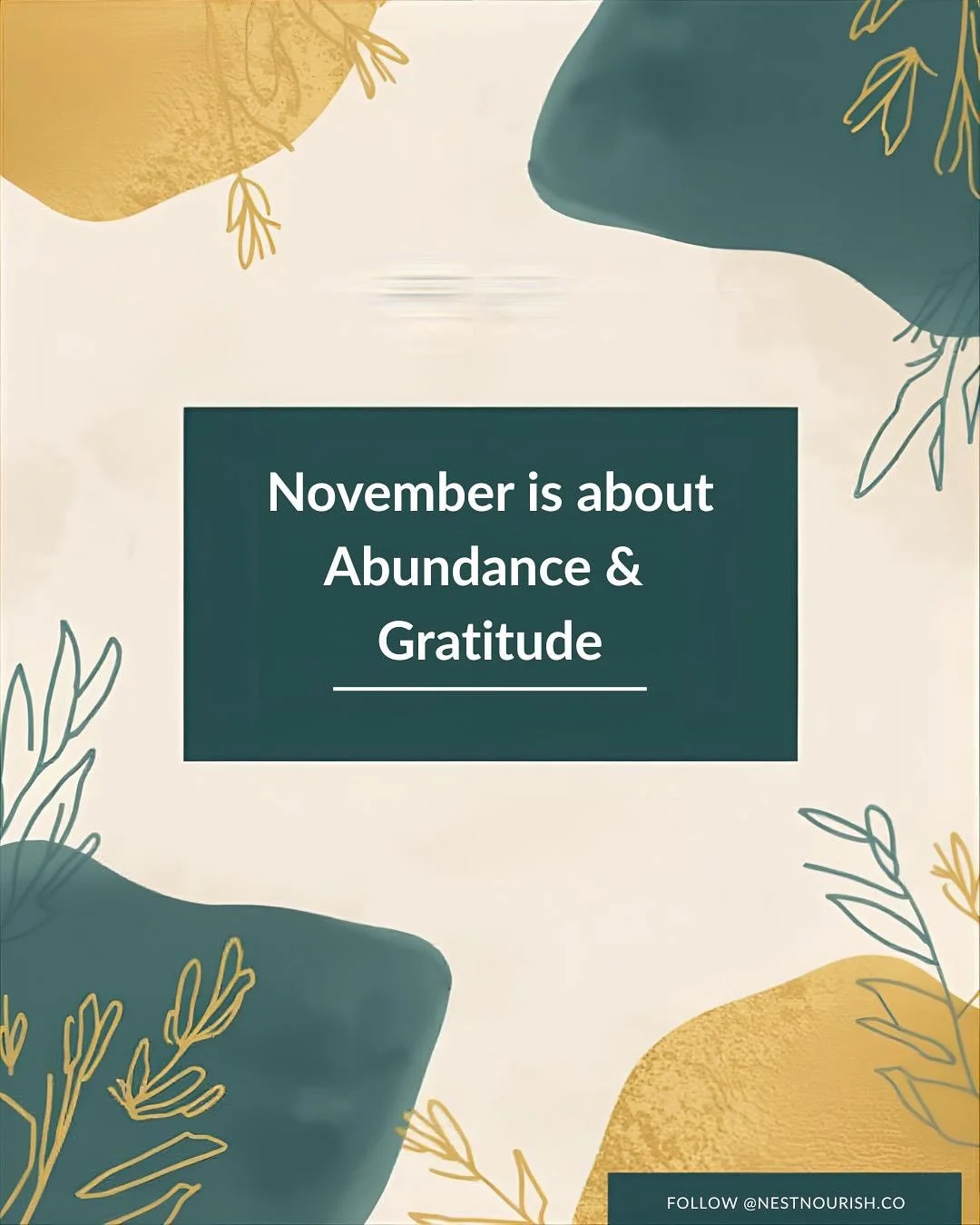 November is about abundance and gratitude 🍂

Things to release:
&bull; Fear of lack
&bull; Scarcity thinking
&bull; The feeling that you can&rsquo;t do a lot with a little

Things to embrace:
&bull; The true abundance found in even small things
&bul