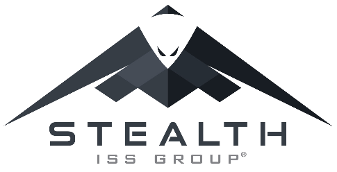 Stylized black and gray bird logo with the text "STEALTH ISS GROUP" below it.