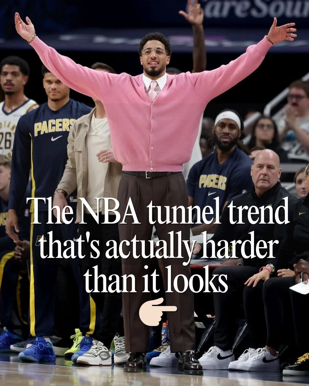 The NBA tunnel used to be a flex competition. Whoever spent the most, won.
That era is fading fast.
The players getting the most attention right now aren&rsquo;t wearing the biggest logos, they&rsquo;re wearing the most intentional fits. Haliburton b