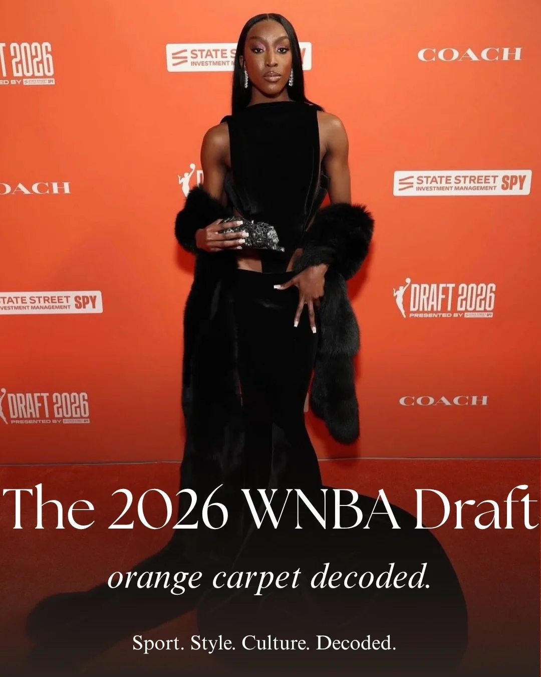 The 2026 WNBA Draft orange carpet delivered and I&rsquo;m utterly enthralled.

Flau&rsquo;jae in Bent Kahina, an LA label named after a 7th-century warrior queen. Azzi in Coach with three looks in one night. Marta Suarez with a bag she painted hersel