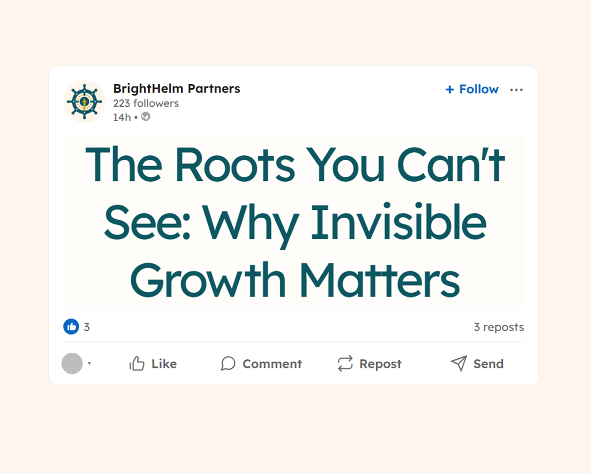 The Roots You Can't See: Why Invisible Growth Is the Work That Actually Matters