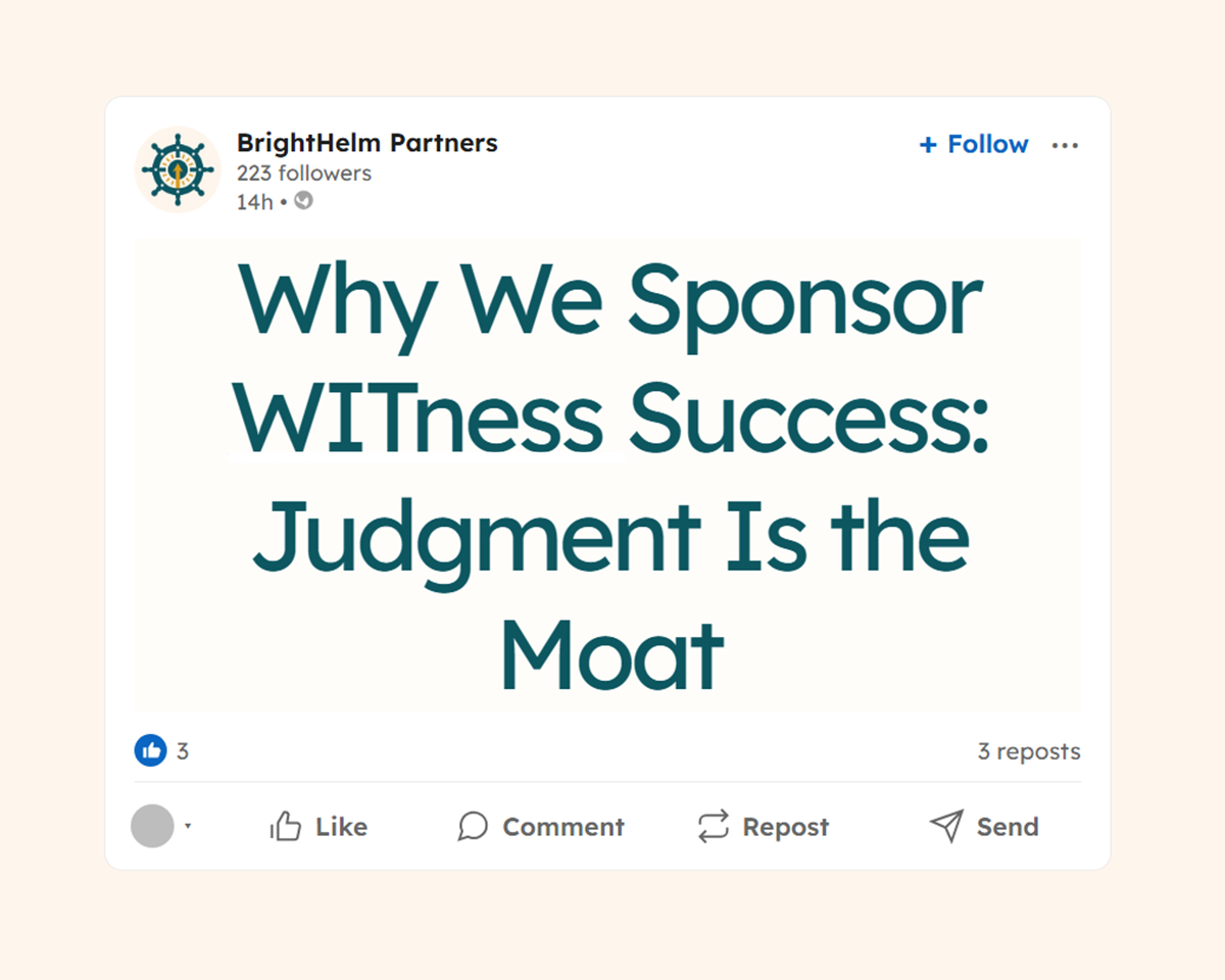 From the CEO: Why We Sponsor WITness