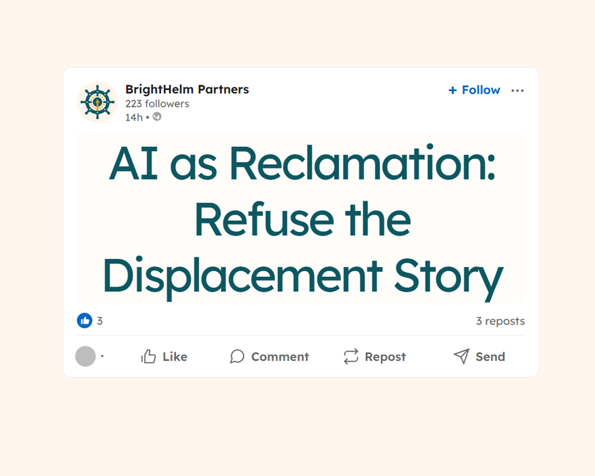 From the CEO: AI as Reclamation