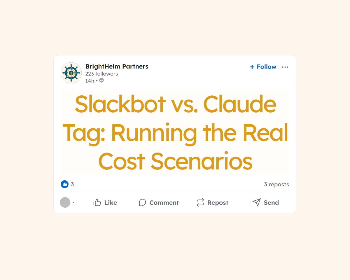 Slackbot vs. Claude Tag: Running the Real Cost Scenarios