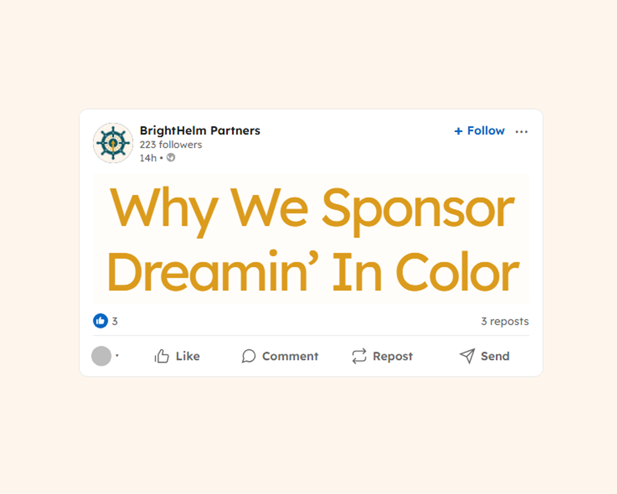 From the CEO: Why We Sponsor Dreamin’ In Color