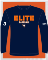 LONG SLEEVE ATHLETIC NAVY TEE