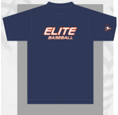 SHORT SLEEVE ATHLETIC NAVY/ORANGE TEE