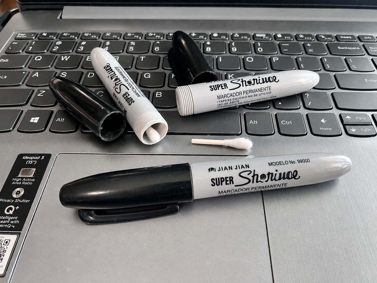 Fake Sharpie Hides for scent work and nose work training. Realistic Sharpie-style scent vessels with two venting holes, designed for odor hides, interior searches, and scent detection dog training.