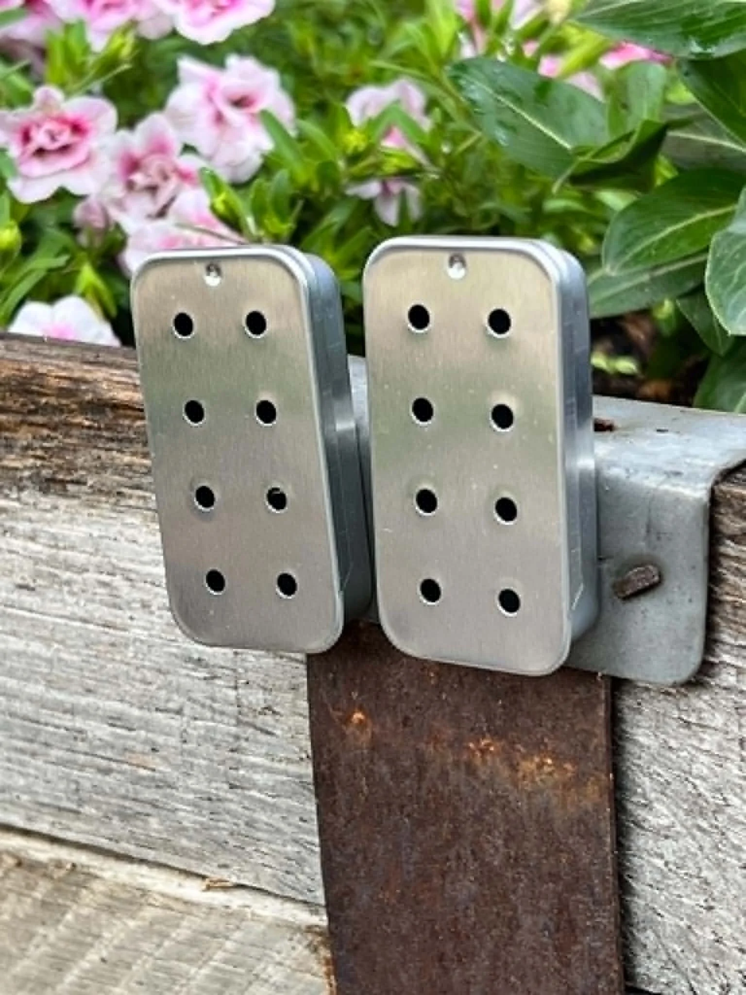 Vented magnetic slider tin for scent work training featuring strong odor availability and secure placement on metal surfaces