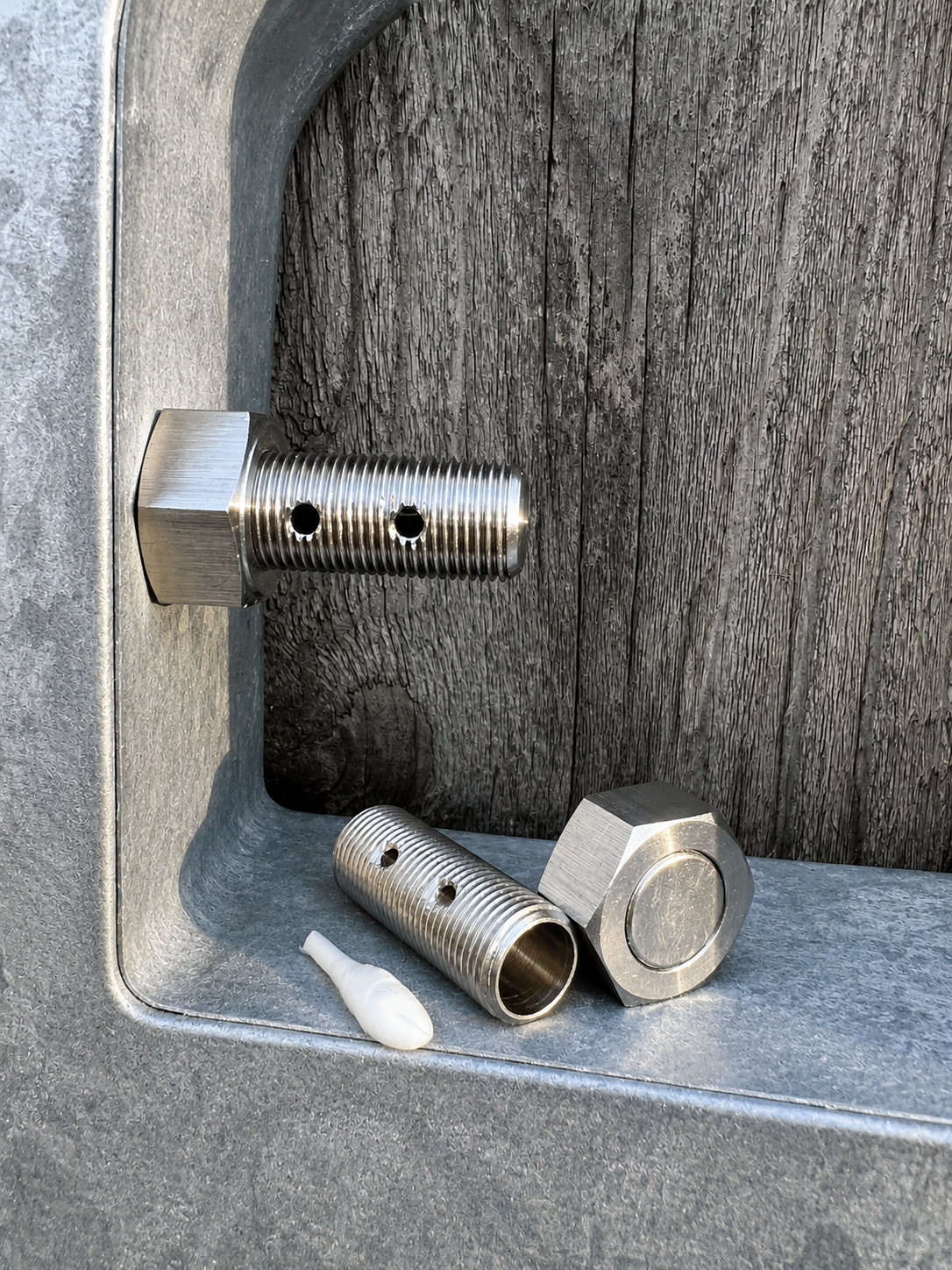 Magnet Metal Bolt Hide - Silver