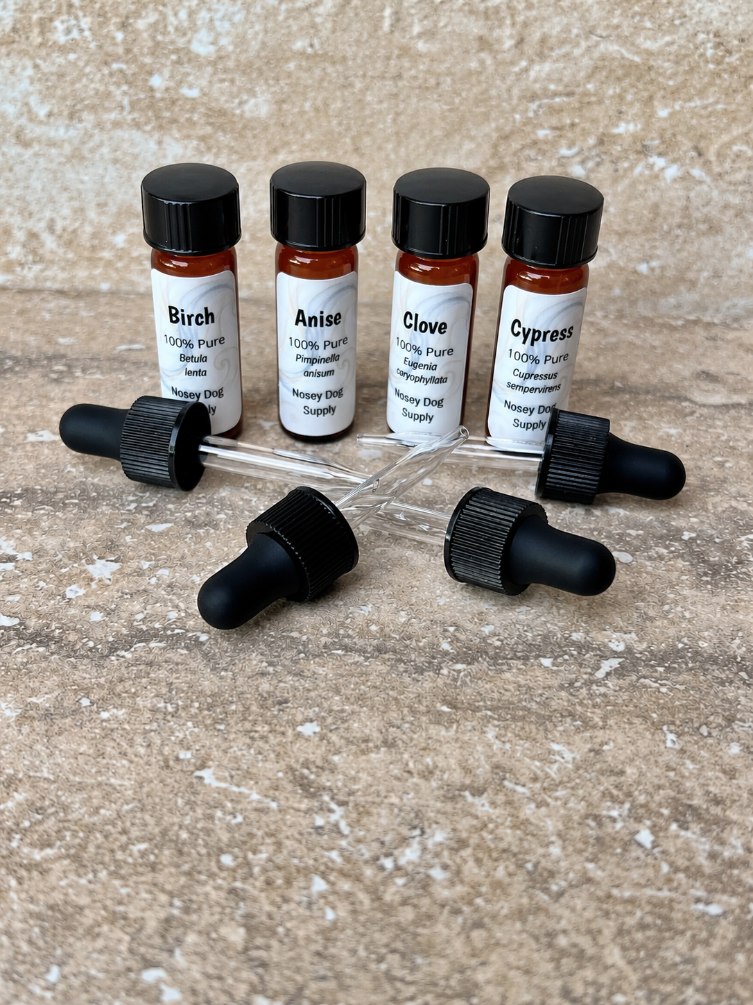AKC Scent Work target oils – Birch, Anise, Clove and Cypress