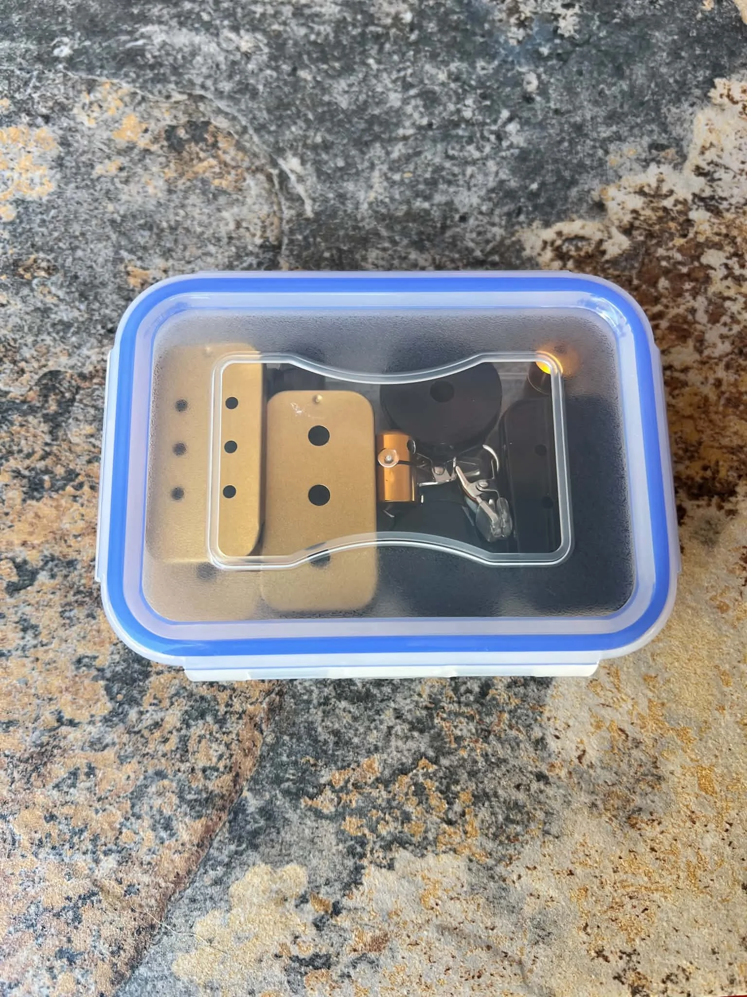Portable scent work kit with a variety of hide vessels for dog scent detection and nose work training.