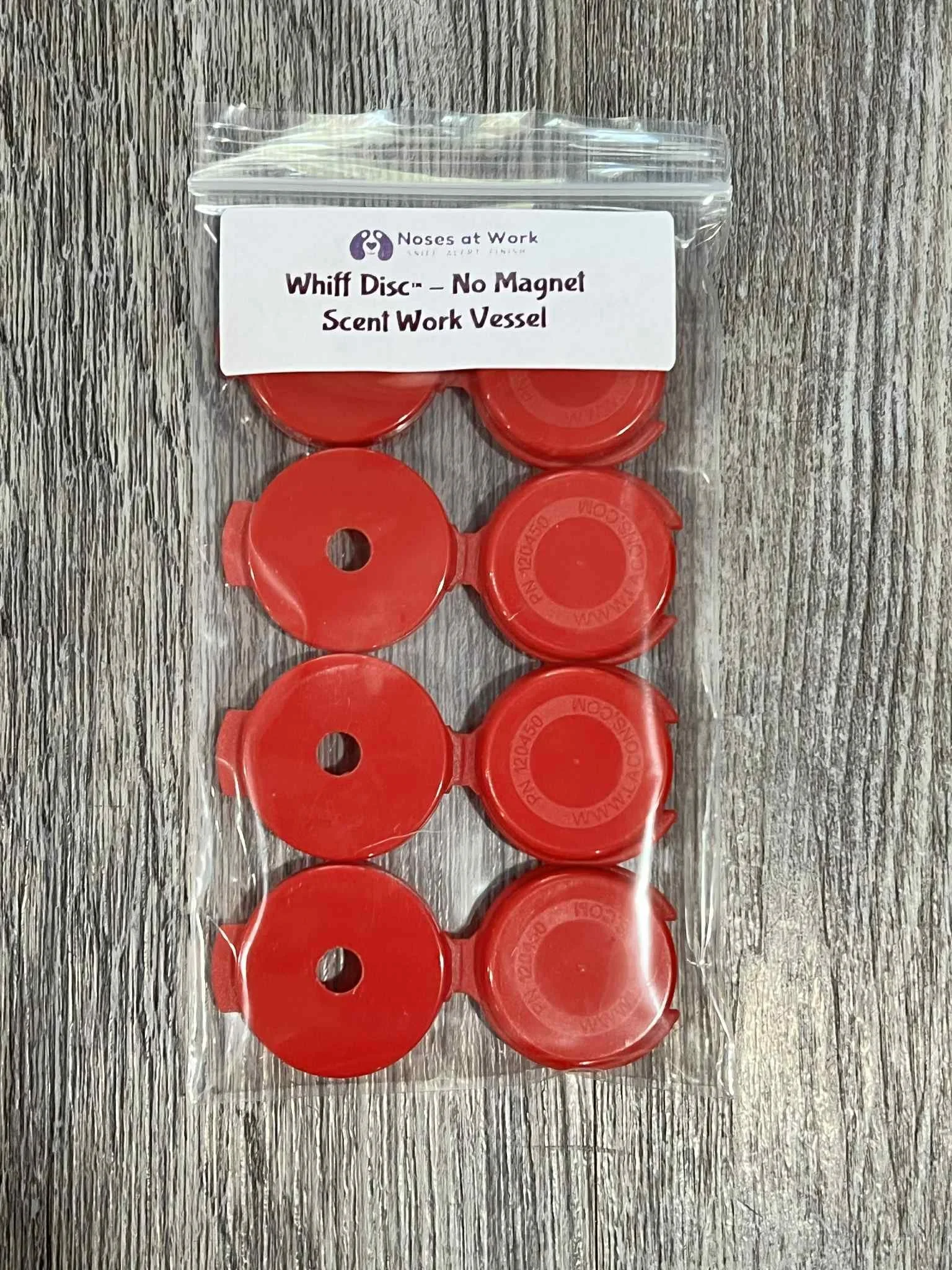 Compact nose work hide vessel disc with hinged lid, ideal for scent work training, trial prep, and hidden searches