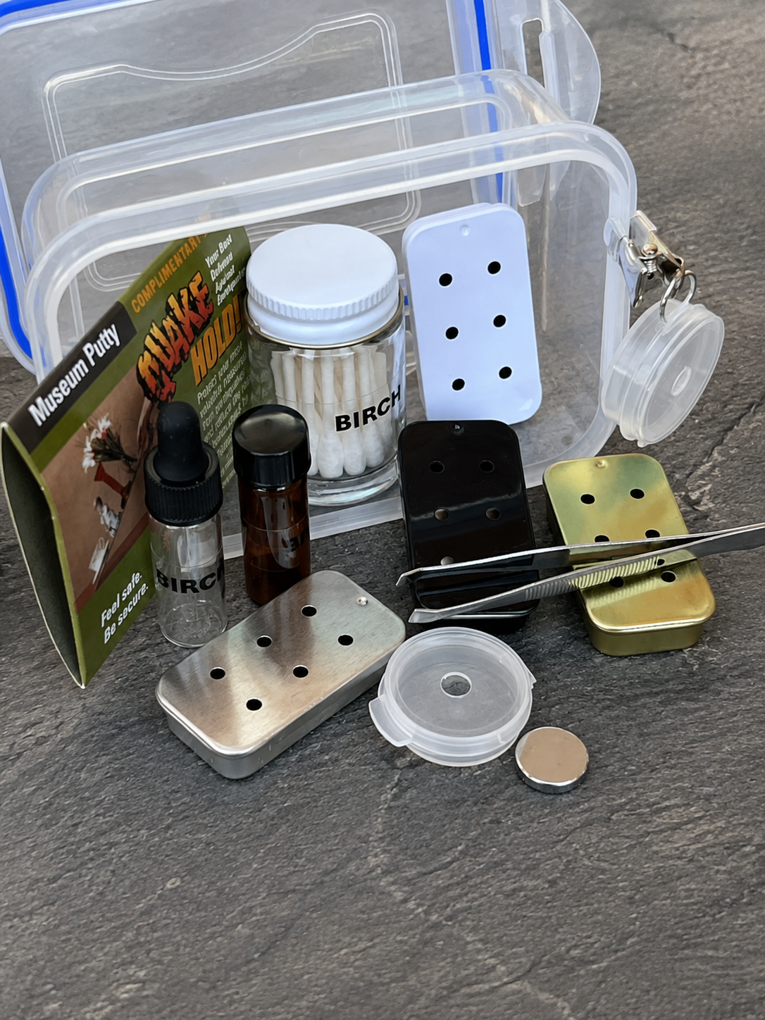 Birch scent work kit with 1-dram 100% pure Birch essential oil, glass dropper and storage vial for AKC Scent Work training