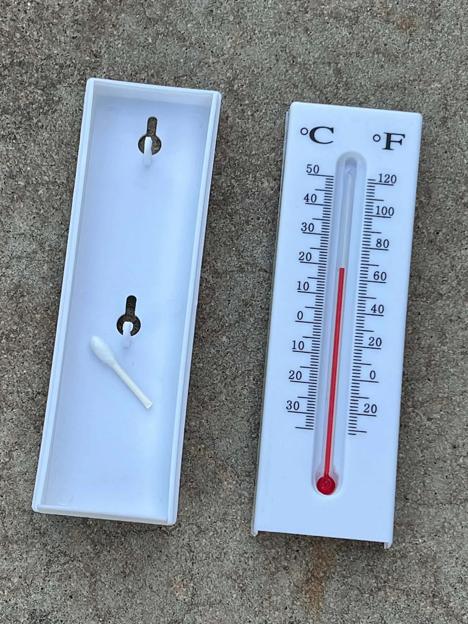 Real thermometer used as an elevated odor hide for scent detection dog training