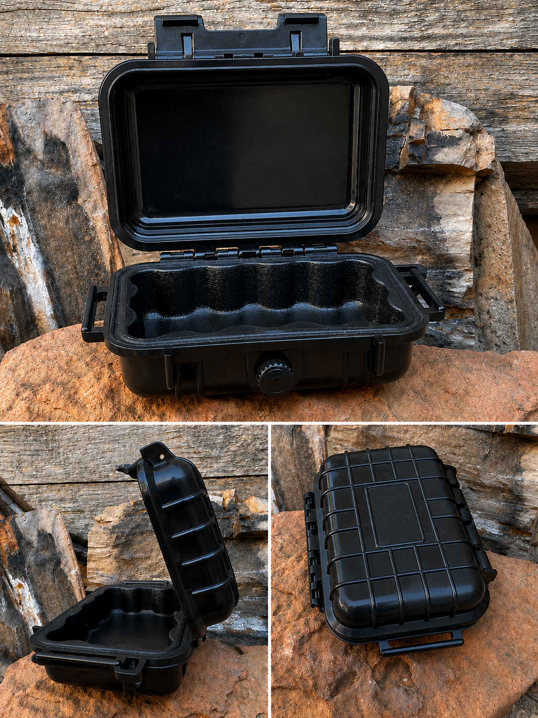 Black Hard Case with Wrist Strap