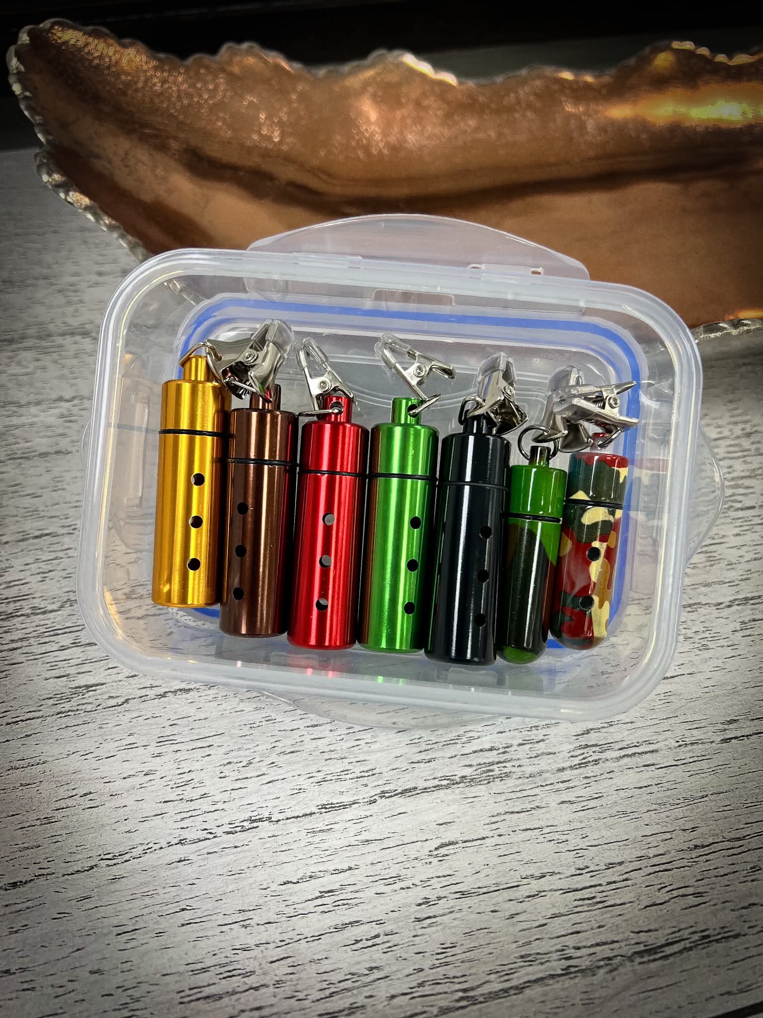 Hanging Hide Collection with Latch-Top Case