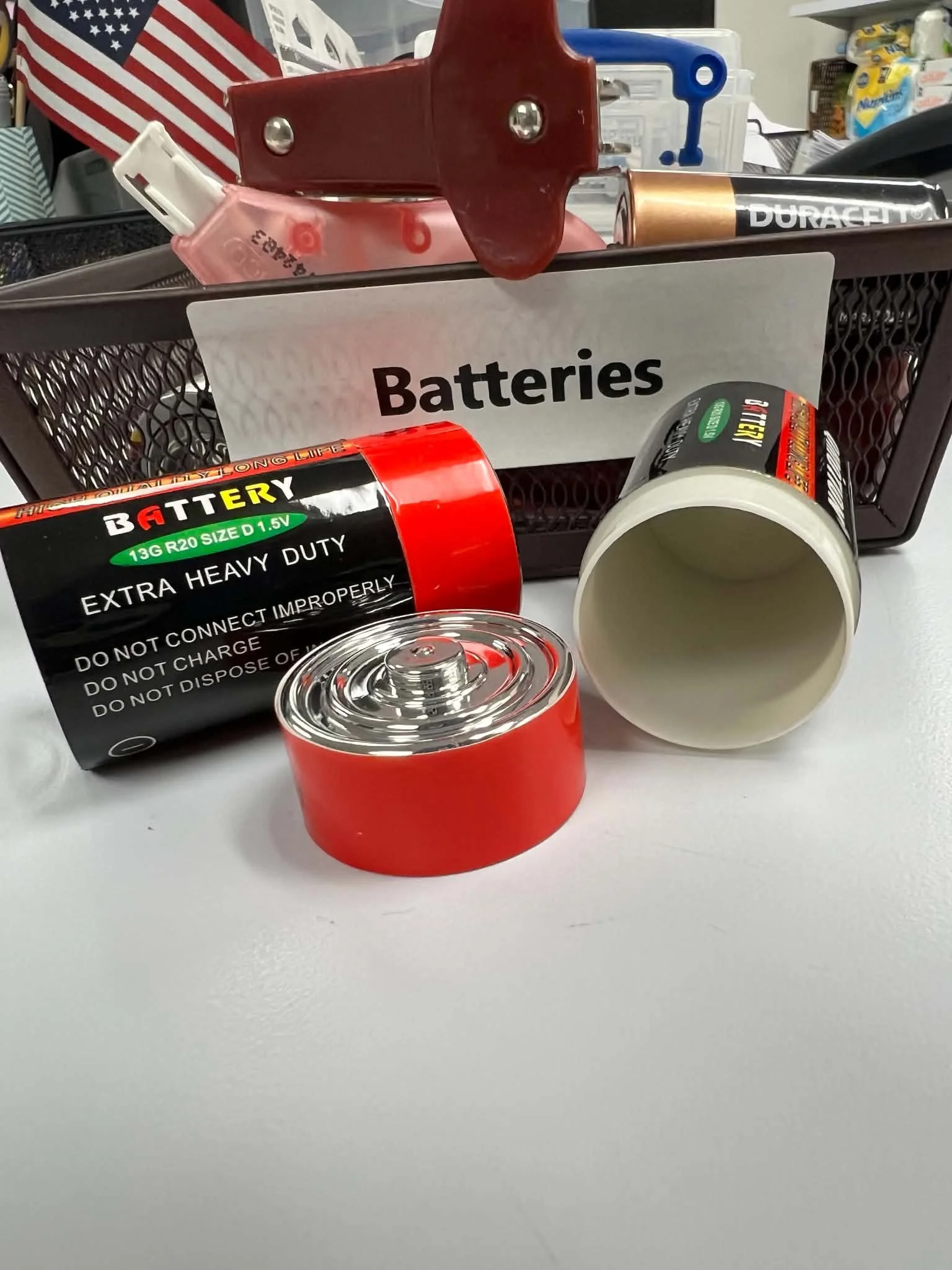 Creative scent work supply featuring realistic D battery hide vessels for AKC Scent Work, NACSW, and K9 nose work.