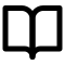 An icon showing a black outline of an open book on a white background.