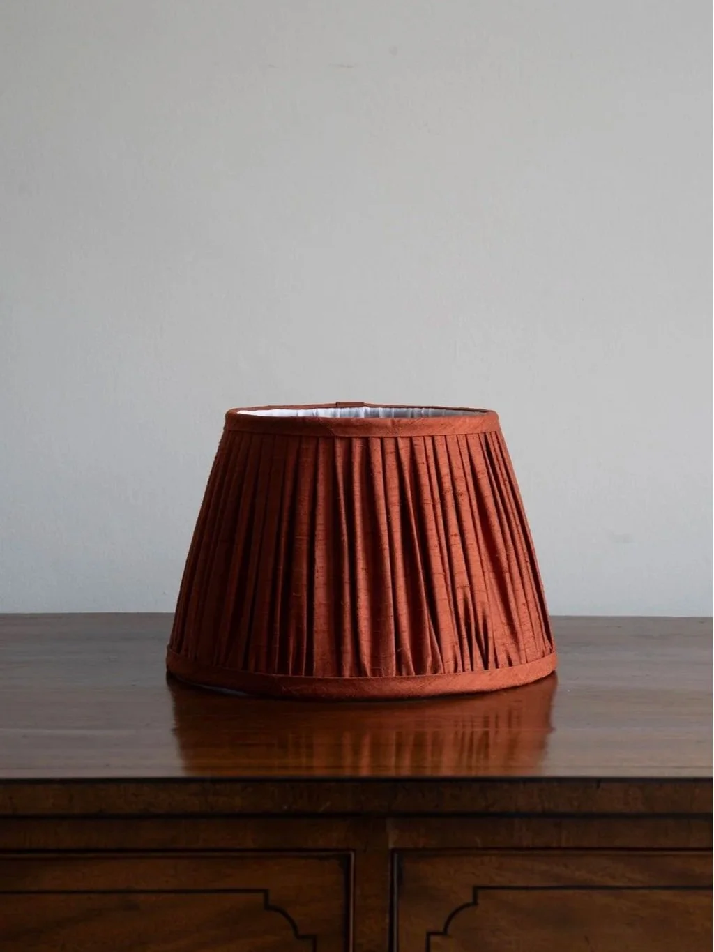 10" Terracotta Silk Dupion Lampshade