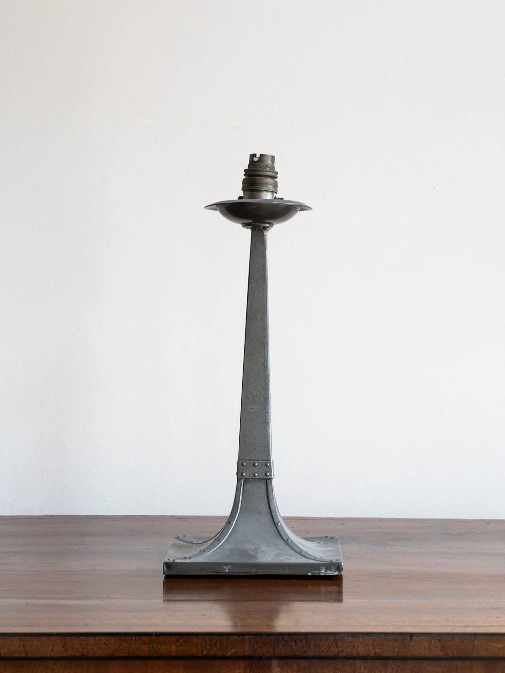Arts & Crafts Pewter Table Lamp