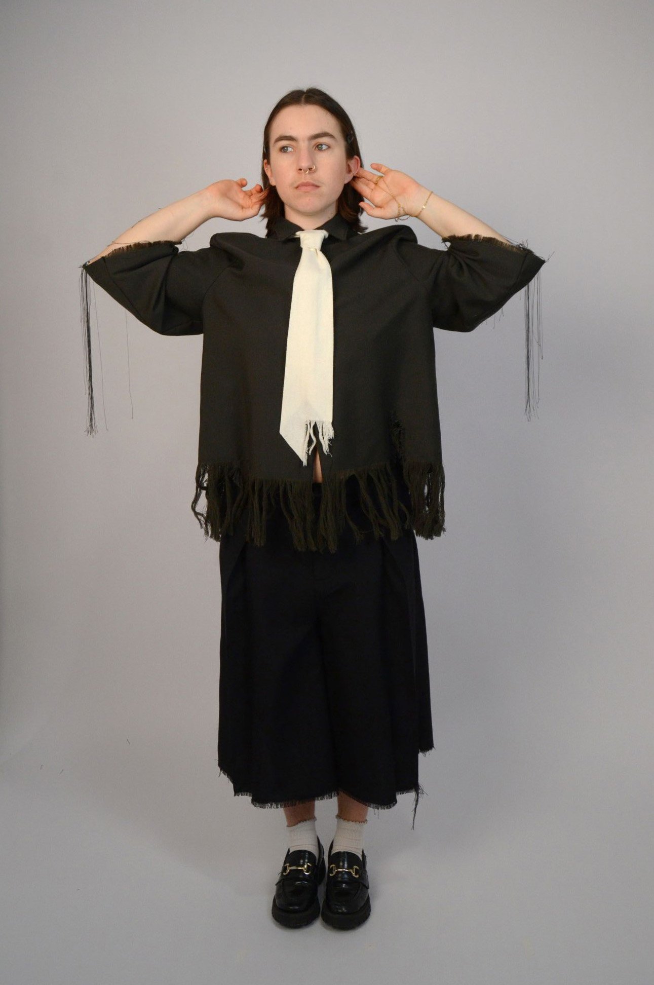 Compromise (groom)
Silk noil, wool suiting 
2025