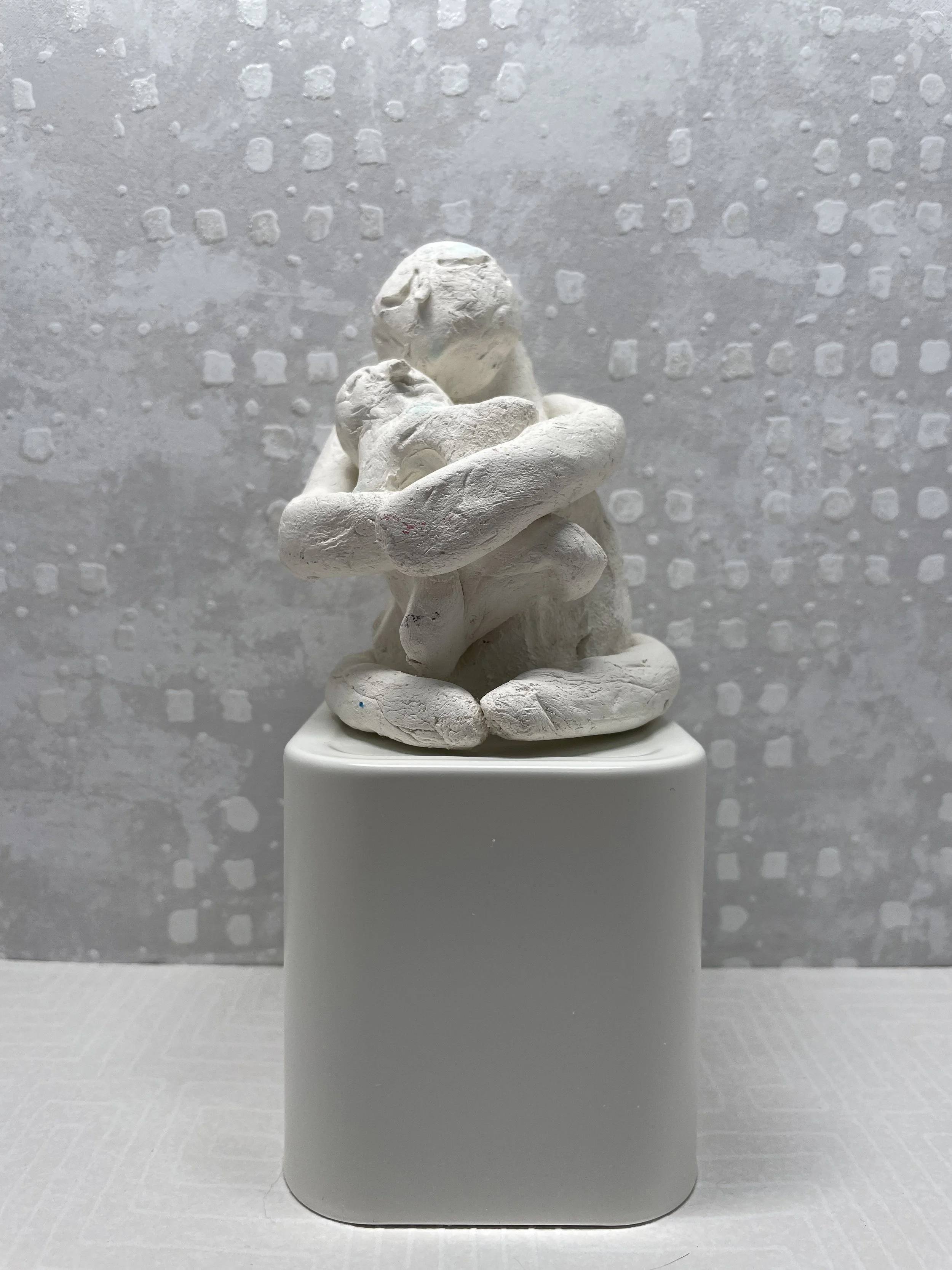 Crying Woman Holding Crying Inner-Child