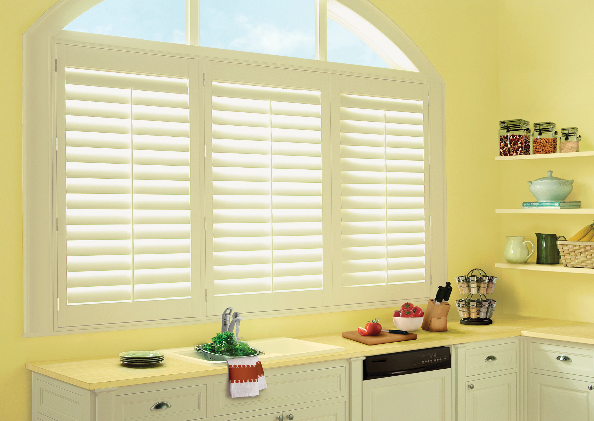 Palm Beach Vinyl Shutter with 3 ½" Louvers & Front Tilt Bar