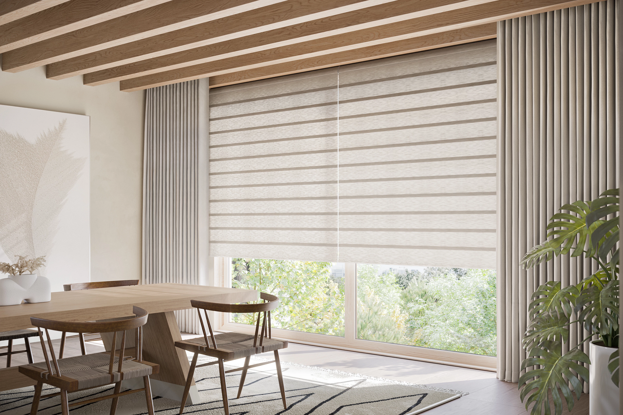 Vignette® Roman Flat Fold, Rolling Style with UltraGlide