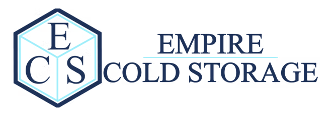 Logo for Empire Cold Storage featuring a hexagon with the letters E, C, and S inside, and the words 'Empire Cold Storage' to the right.