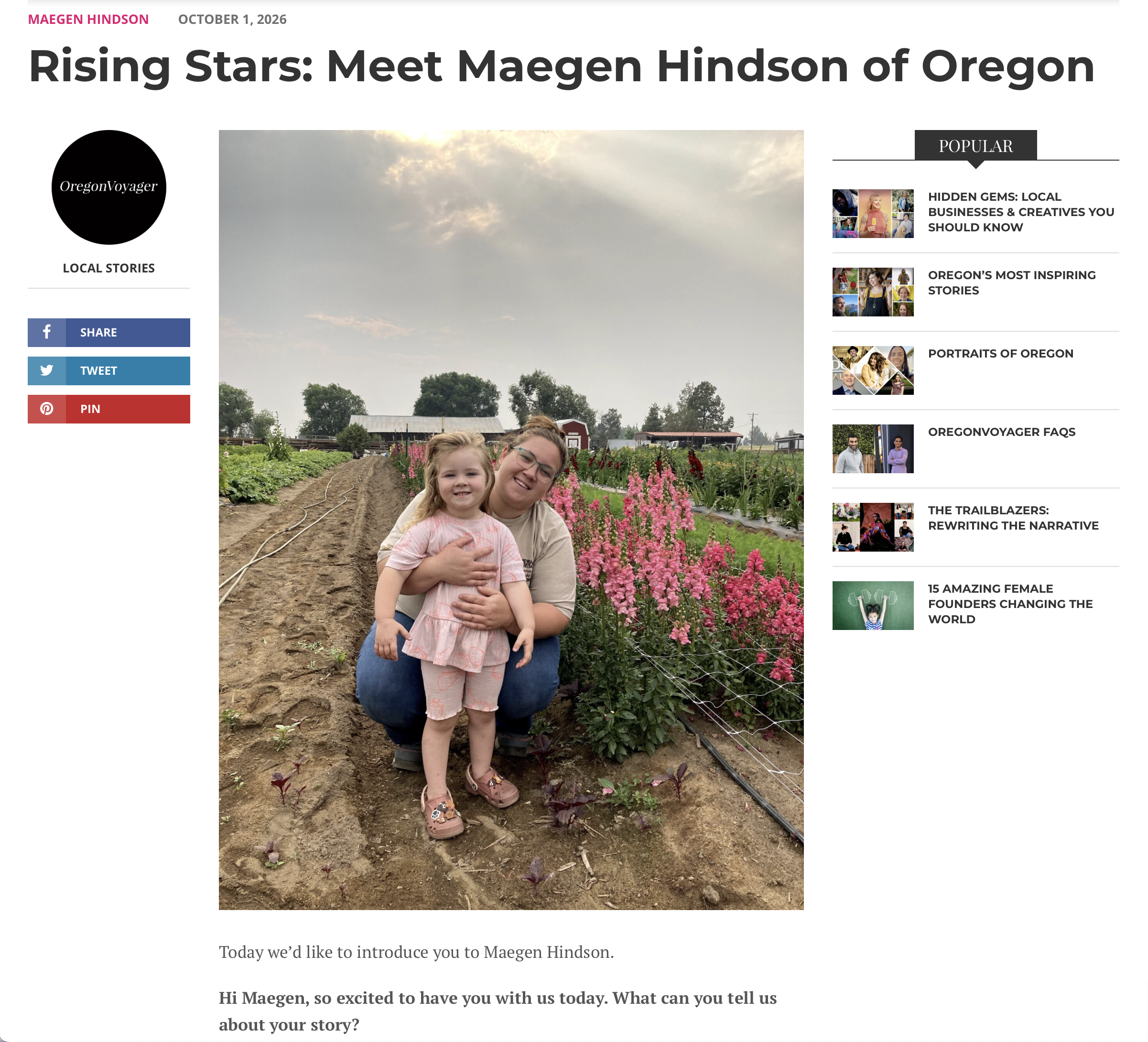 Oregon Voyager Interview