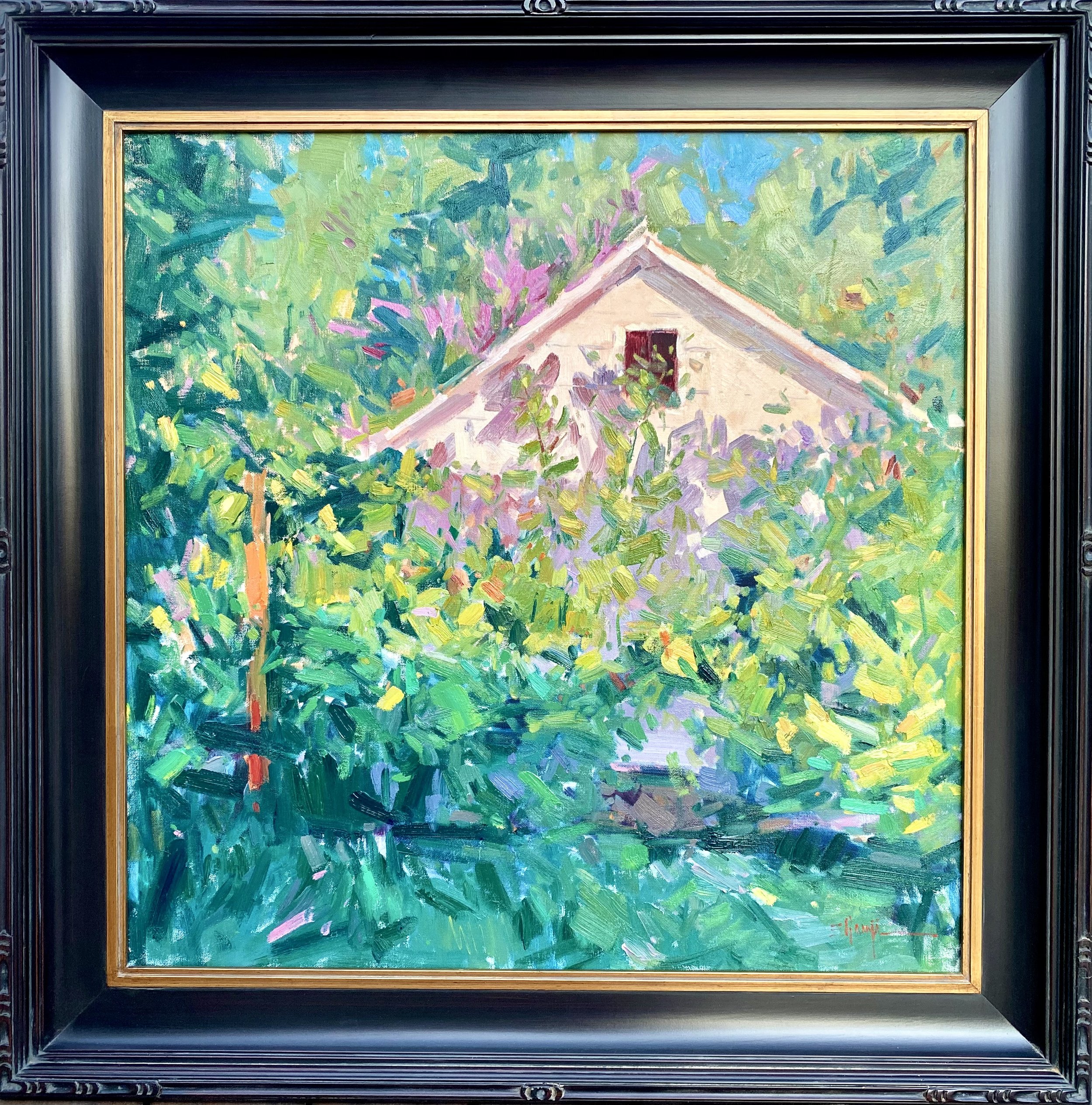 Garden Shed at Sunrise