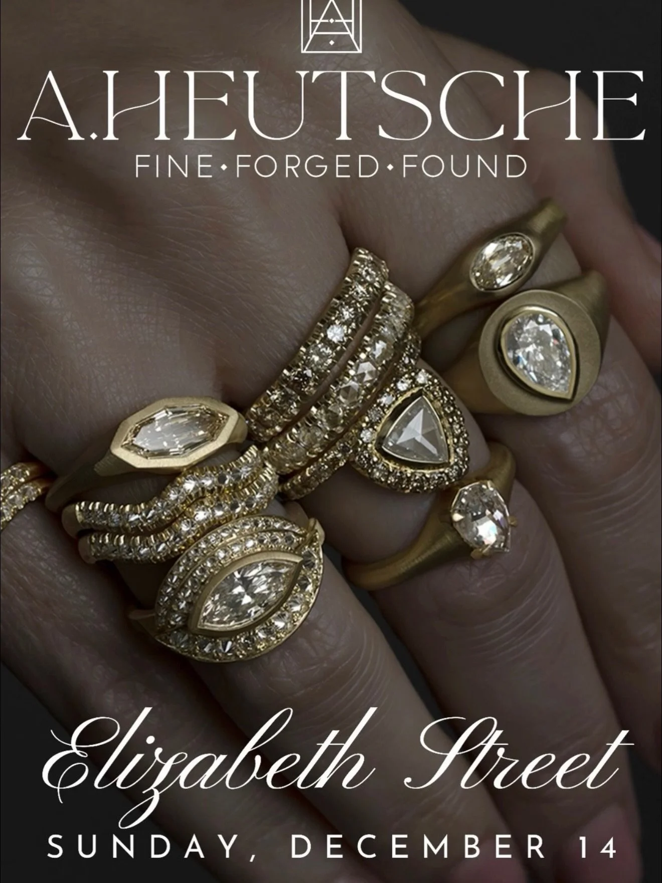 Sunday 12/14/2025 @elizabethstreetjewelry will be having a trunk show @aheutsche from 12-6PM 

New one of a kind pieces will be available for you to see

Please come by, say hello, have a nibble and some bubbly 

#studiocity #holiday #shoplocal
