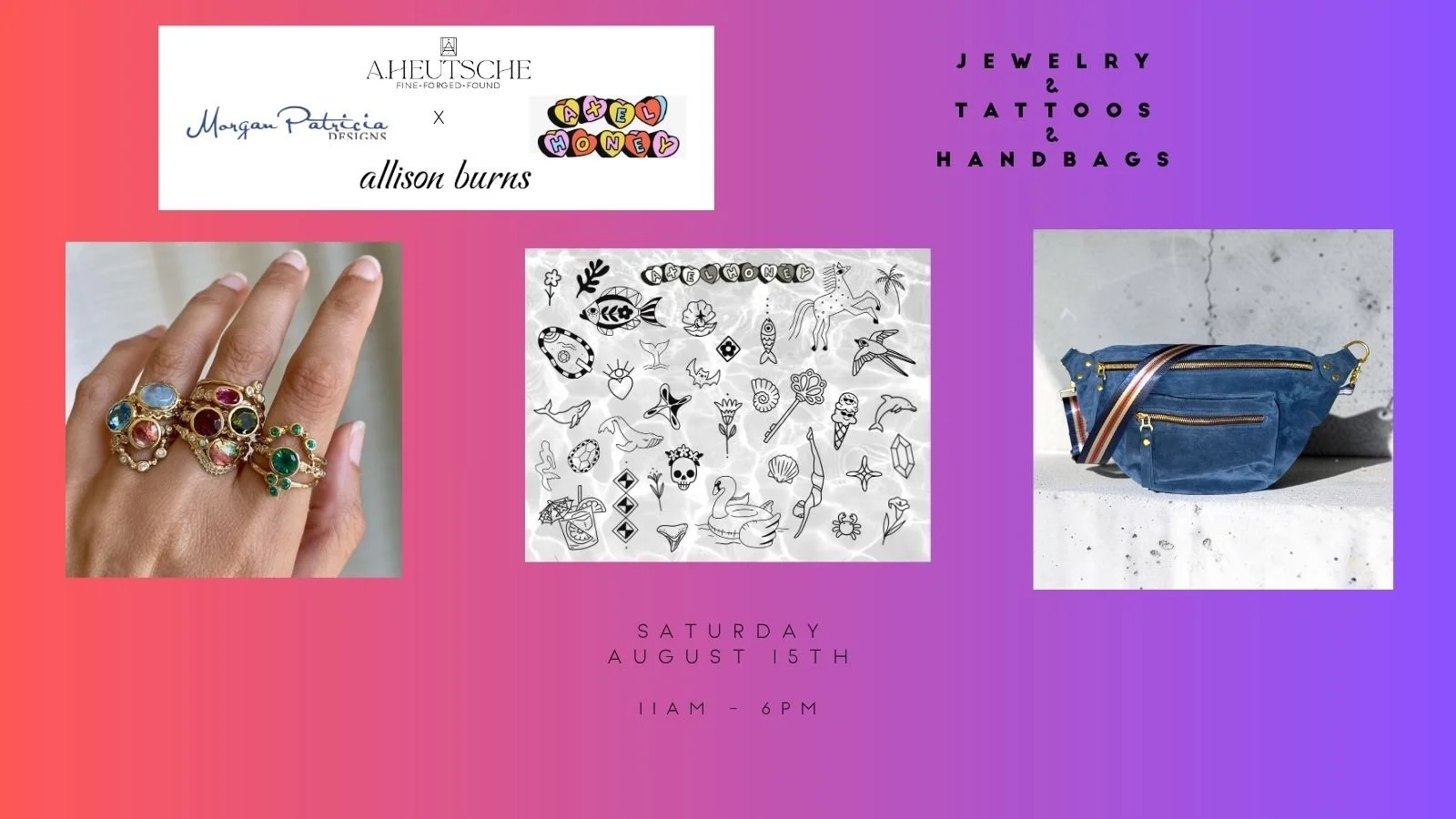 POP UP: Morgan Patricia Designs, Axel Honey, &amp; Allison Burns Bags