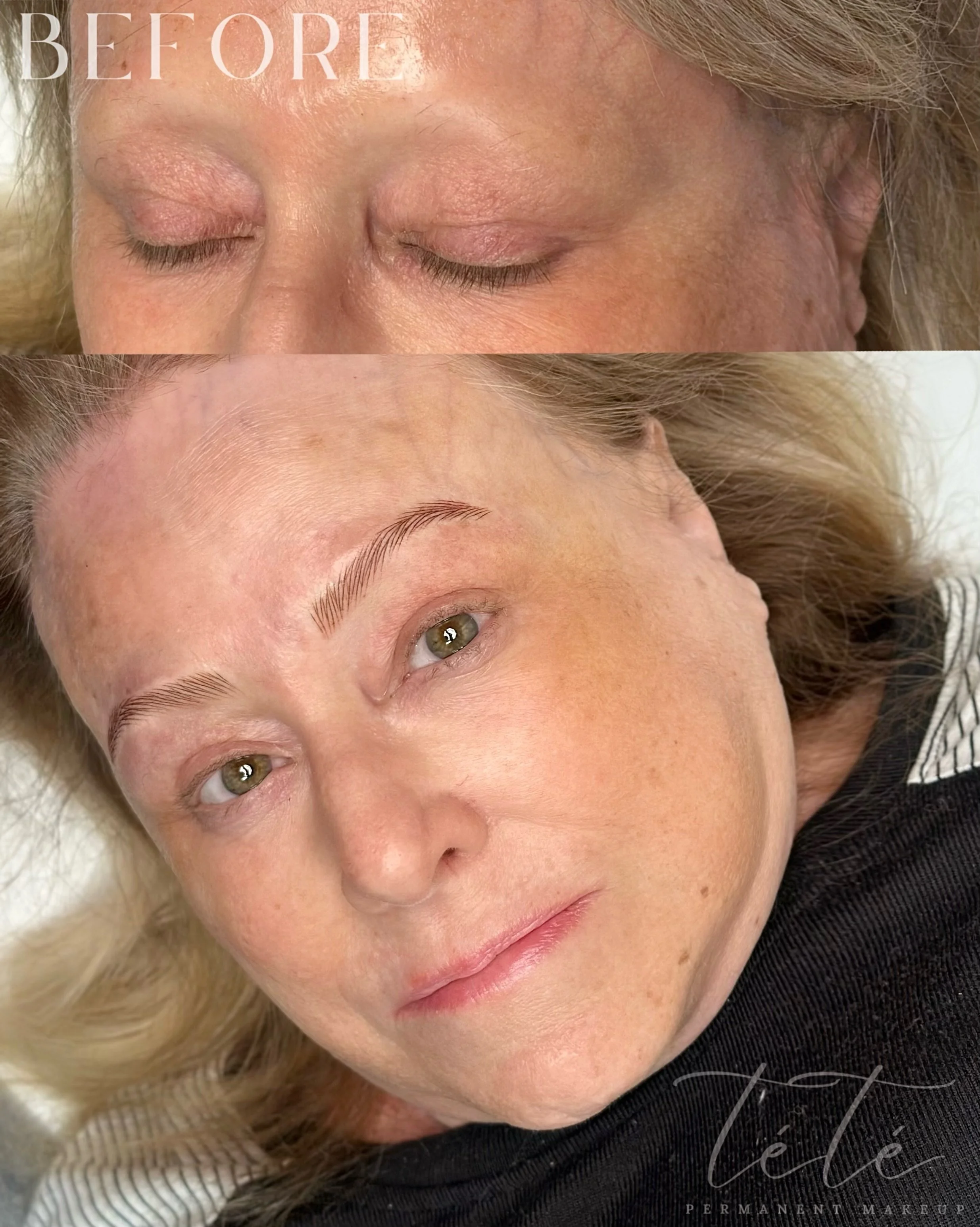 This is why permanent makeup means so much more than just brows 🤍 She lost her brows due to a medical condition and they never grew back. She healed beautifully and at her touch up we didn&rsquo;t touch a thing &mdash; we were completely happy 😍

&