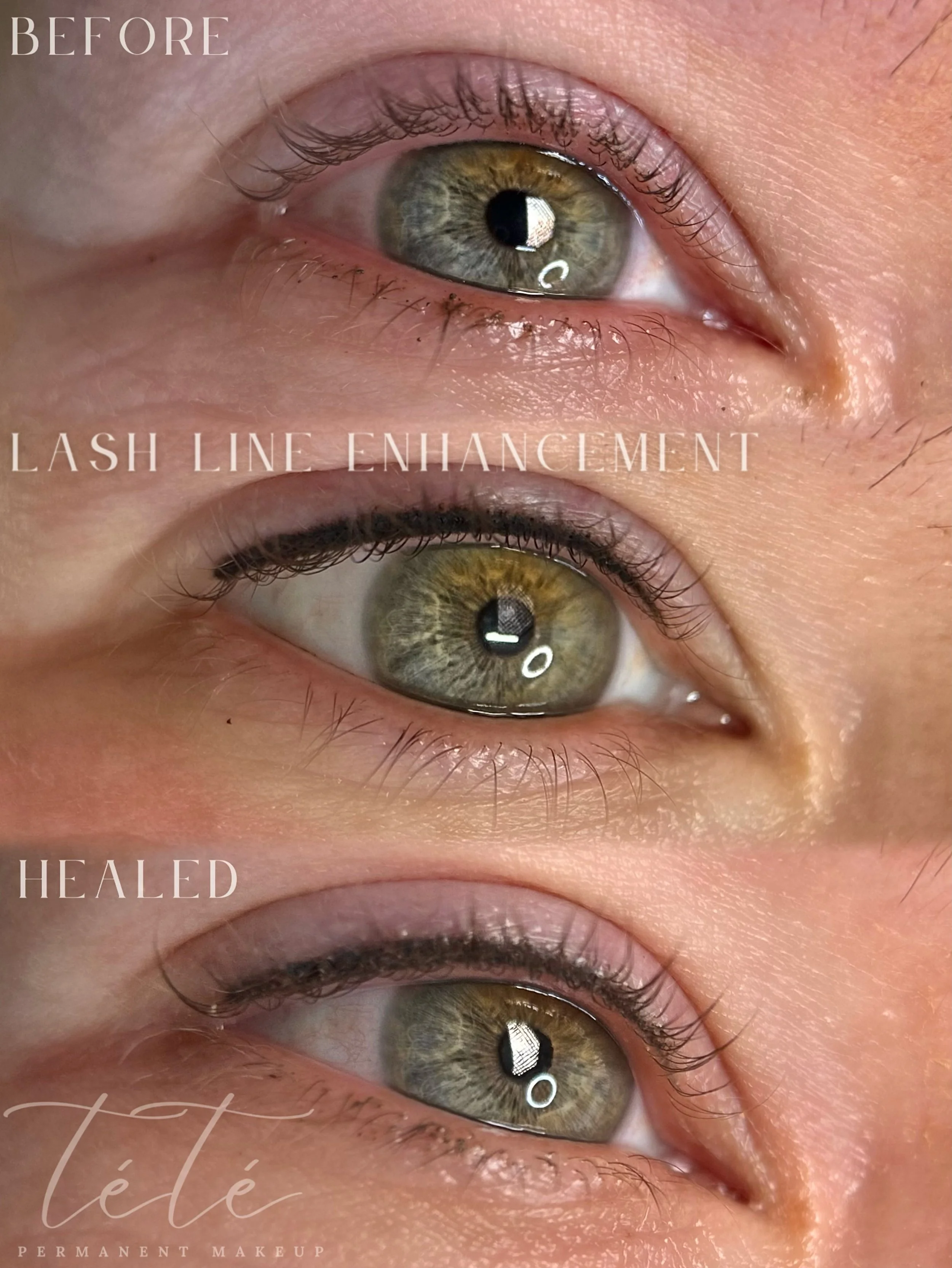 My client was used to wearing winged eyeliner every day but wanted to start wearing less makeup &mdash; while still feeling like she had something there! A lash line enhancement was the perfect solution. She healed beautifully and at her touch up we 
