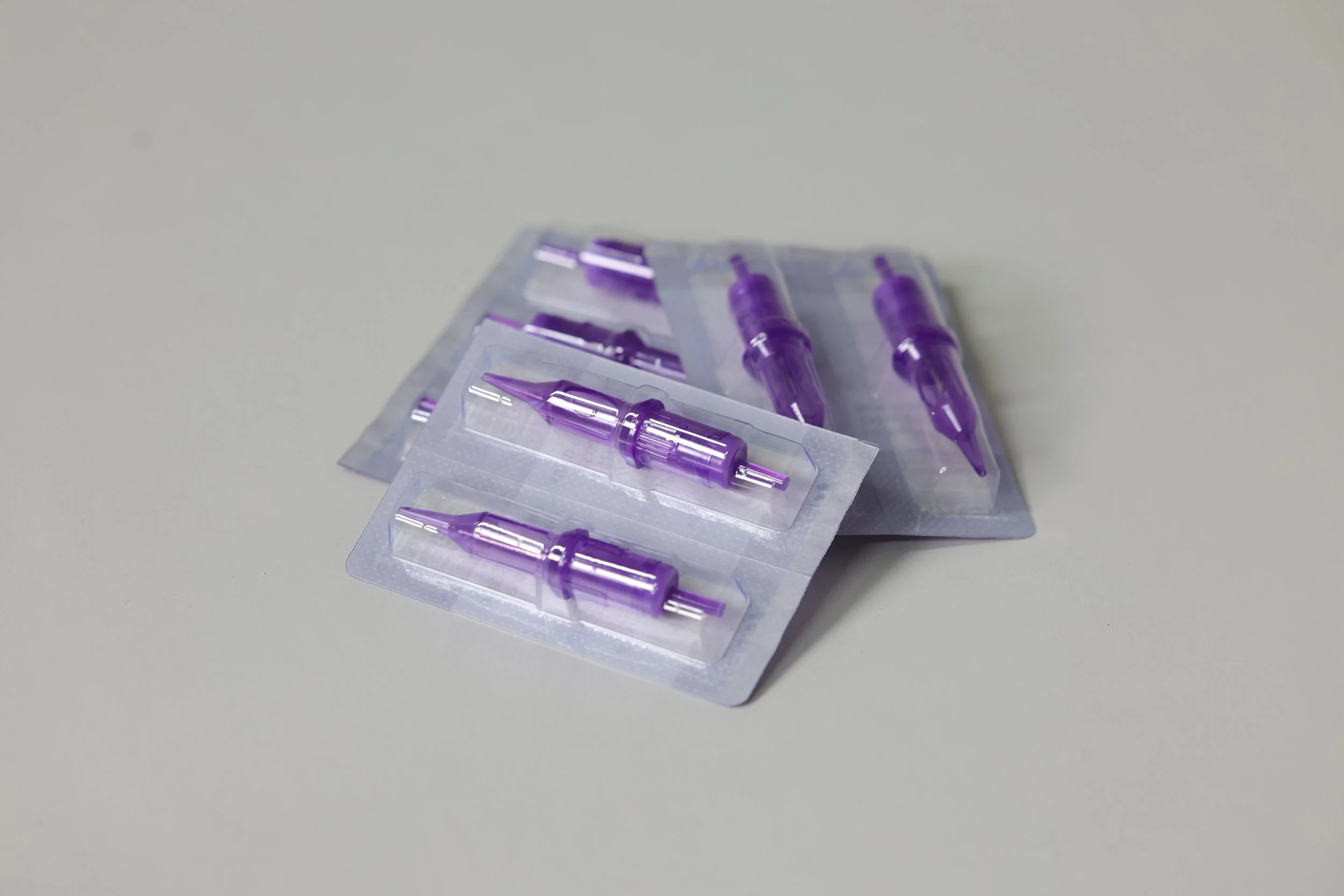 Permanent makeup needle cartridges used for Nano Brows, Lip Blushing, and Lash Line Enhancement at TéTé.