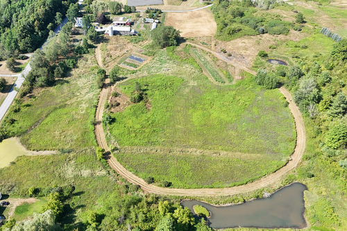Walking path on the farm