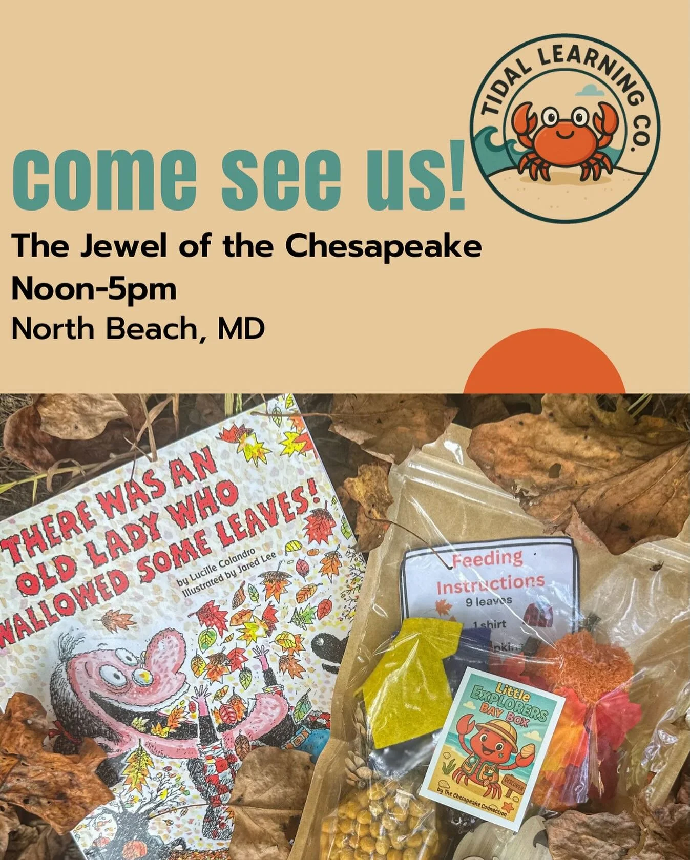 🌊✨ Come see us today at the Jewel of the Chesapeake! We&rsquo;ll be there with sensory kits available for purchase and some of our amazing staff on hand 💙 Stop by, say hi, and explore all the fun!

#TidalLearningCo #SensoryPlay #LearningThroughPlay