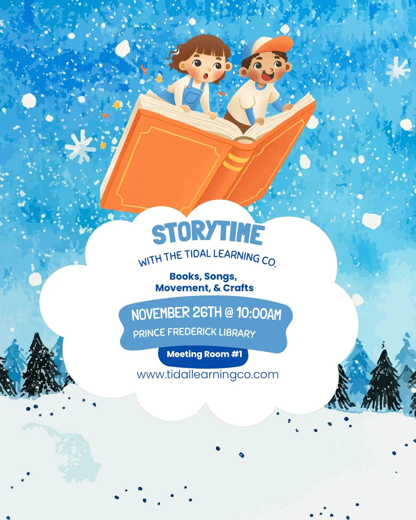 ✨ Storytime is back! ✨
Join us for a morning of books, songs, movement, and crafts at the Prince Frederick Library!
📚🎶✂️

🗓 Tuesday, November 26th @ 10:00 AM
📍 Meeting Room #1

Our storytimes are designed to inspire learning through play &mdash; 